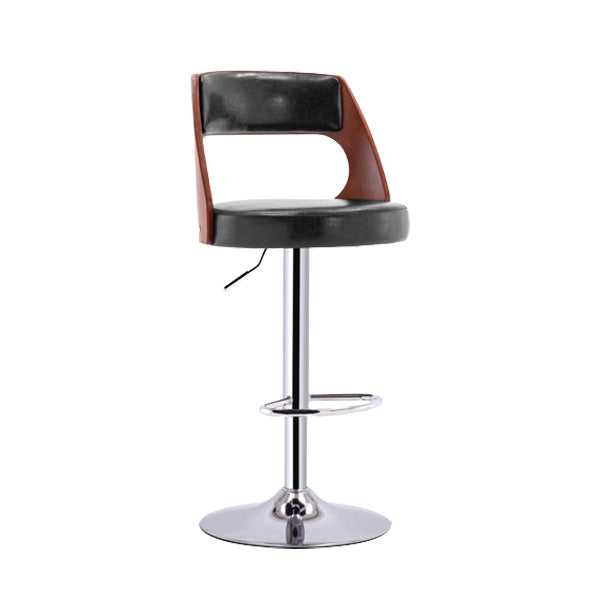 Industrial Style Liftable Bar-stool Metal Counter Bar Stool with Metal Legs for Kitchen Black-Silver 1 Piece Clearhalo 'Bar Furniture' 'Bar Stools' 'bar_stools' 'furn' 'furn_bar_stools' 'Furniture' 'Kitchen & Dining Furniture' 5393086