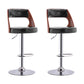 Industrial Style Liftable Bar-stool Metal Counter Bar Stool with Metal Legs for Kitchen Black-Silver 2 Piece Set Clearhalo 'Bar Furniture' 'Bar Stools' 'bar_stools' 'furn' 'furn_bar_stools' 'Furniture' 'Kitchen & Dining Furniture' 5393087