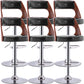 Industrial Style Liftable Bar-stool Metal Counter Bar Stool with Metal Legs for Kitchen Black-Silver 6 Piece Set Clearhalo 'Bar Furniture' 'Bar Stools' 'bar_stools' 'furn' 'furn_bar_stools' 'Furniture' 'Kitchen & Dining Furniture' 5393089