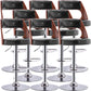Industrial Style Liftable Bar-stool Metal Counter Bar Stool with Metal Legs for Kitchen Black-Silver 8 Piece Set Clearhalo 'Bar Furniture' 'Bar Stools' 'bar_stools' 'furn' 'furn_bar_stools' 'Furniture' 'Kitchen & Dining Furniture' 5393090