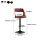 Industrial Style Liftable Bar-stool Metal Counter Bar Stool with Metal Legs for Kitchen Clearhalo 'Bar Furniture' 'Bar Stools' 'bar_stools' 'furn' 'furn_bar_stools' 'Furniture' 'Kitchen & Dining Furniture' 5393091
