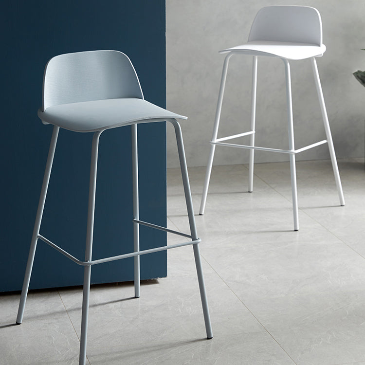 Modern Style Bar-stool Plastic Counter Bar Stool with Metal Legs for Home Clearhalo 'Bar Furniture' 'Bar Stools' 'bar_stools' 'furn' 'furn_bar_stools' 'Furniture' 'Kitchen & Dining Furniture' 5393092