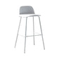 Modern Style Bar-stool Plastic Counter Bar Stool with Metal Legs for Home Clearhalo 'Bar Furniture' 'Bar Stools' 'bar_stools' 'furn' 'furn_bar_stools' 'Furniture' 'Kitchen & Dining Furniture' 5393100