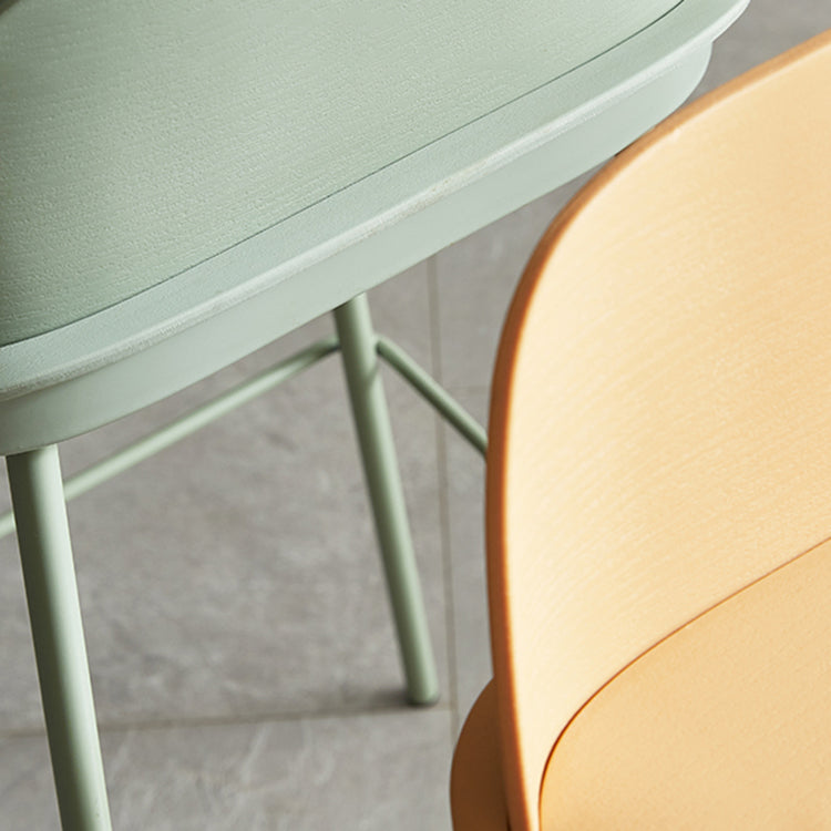 Modern Style Bar-stool Plastic Counter Bar Stool with Metal Legs for Home Clearhalo 'Bar Furniture' 'Bar Stools' 'bar_stools' 'furn' 'furn_bar_stools' 'Furniture' 'Kitchen & Dining Furniture' 5393103