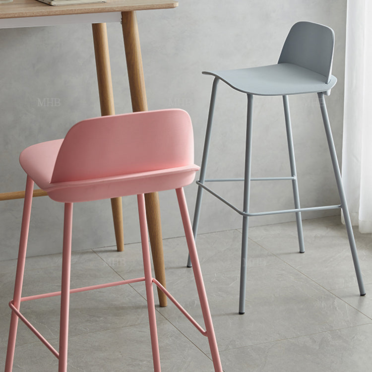 Modern Style Bar-stool Plastic Counter Bar Stool with Metal Legs for Home Clearhalo 'Bar Furniture' 'Bar Stools' 'bar_stools' 'furn' 'furn_bar_stools' 'Furniture' 'Kitchen & Dining Furniture' 5393111