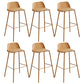 Modern Style Bar-stool Plastic Counter Bar Stool with Metal Legs for Home Yellow 6 Piece Set Clearhalo 'Bar Furniture' 'Bar Stools' 'bar_stools' 'furn' 'furn_bar_stools' 'Furniture' 'Kitchen & Dining Furniture' 5393112
