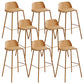 Modern Style Bar-stool Plastic Counter Bar Stool with Metal Legs for Home Yellow 8 Piece Set Clearhalo 'Bar Furniture' 'Bar Stools' 'bar_stools' 'furn' 'furn_bar_stools' 'Furniture' 'Kitchen & Dining Furniture' 5393114