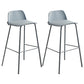 Modern Style Bar-stool Plastic Counter Bar Stool with Metal Legs for Home Blue 2 Piece Set Clearhalo 'Bar Furniture' 'Bar Stools' 'bar_stools' 'furn' 'furn_bar_stools' 'Furniture' 'Kitchen & Dining Furniture' 5393115
