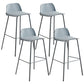 Modern Style Bar-stool Plastic Counter Bar Stool with Metal Legs for Home Blue 4 Piece Set Clearhalo 'Bar Furniture' 'Bar Stools' 'bar_stools' 'furn' 'furn_bar_stools' 'Furniture' 'Kitchen & Dining Furniture' 5393116