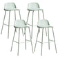 Modern Style Bar-stool Plastic Counter Bar Stool with Metal Legs for Home Green 4 Piece Set Clearhalo 'Bar Furniture' 'Bar Stools' 'bar_stools' 'furn' 'furn_bar_stools' 'Furniture' 'Kitchen & Dining Furniture' 5393120