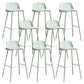 Modern Style Bar-stool Plastic Counter Bar Stool with Metal Legs for Home Green 8 Piece Set Clearhalo 'Bar Furniture' 'Bar Stools' 'bar_stools' 'furn' 'furn_bar_stools' 'Furniture' 'Kitchen & Dining Furniture' 5393122