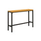 Modern 1/6/11 Pieces Bar Table Set Rectangle Pine Wood Counter Table with Backrest Stools