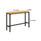 Modern 1/6/11 Pieces Bar Table Set Rectangle Pine Wood Counter Table with Backrest Stools