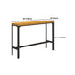 Modern 1/6/11 Pieces Bar Table Set Rectangle Pine Wood Counter Table with Backrest Stools