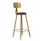 1/2/3/4 Pieces Glam Round Bar Table Set Bistro Set with Faux Marble Top