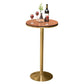 1/2/3/4 Pieces Glam Round Bar Table Set Bistro Set with Faux Marble Top