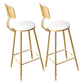 1/2/3/4 Pieces Glam Round Bar Table Set Bistro Set with Faux Marble Top