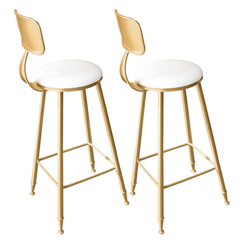 1/2/3/4 Pieces Glam Round Bar Table Set Bistro Set with Faux Marble Top