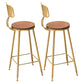 1/2/3/4 Pieces Glam Round Bar Table Set Bistro Set with Faux Marble Top