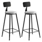 1/2/3/4 Pieces Glam Round Bar Table Set Bistro Set with Faux Marble Top