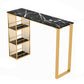 1/3/5 pezzi tavolo da barra glam set da tavolo rettangolare set di bistrot top in marmo con scaffale con scaffale