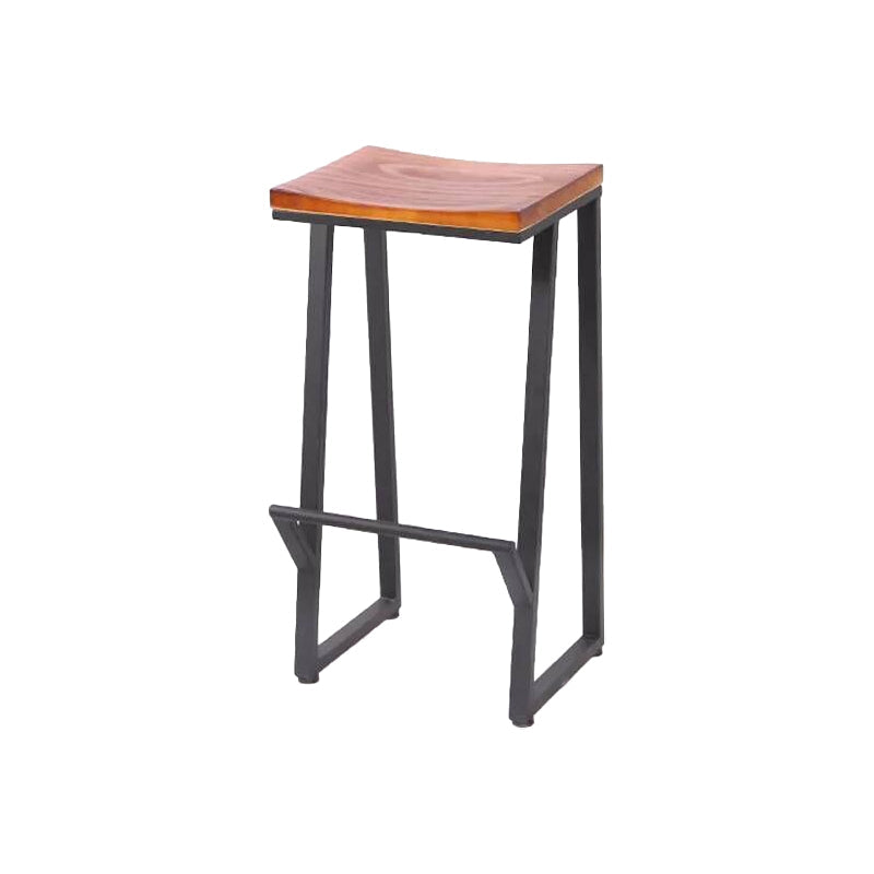Modern Rectangle Solid Wood Bar Table Set 1/5/9 Pieces Counter Table with Black Stools Wood 30"H Stool (Single) Clearhalo 'Bar Furniture' 'furn' 'furn_home_bar_bar_sets' 'Furniture' 'Home Bars & Bar Sets' 'home_bar_bar_sets' 'Kitchen & Dining Furniture' 5393353