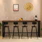 Modern Rectangle Solid Wood Bar Table Set 1/5/9 Pieces Counter Table with Black Stools Clearhalo 'Bar Furniture' 'furn' 'furn_home_bar_bar_sets' 'Furniture' 'Home Bars & Bar Sets' 'home_bar_bar_sets' 'Kitchen & Dining Furniture' 5393354