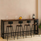 Modern Rectangle Solid Wood Bar Table Set 1/5/9 Pieces Counter Table with Black Stools Clearhalo 'Bar Furniture' 'furn' 'furn_home_bar_bar_sets' 'Furniture' 'Home Bars & Bar Sets' 'home_bar_bar_sets' 'Kitchen & Dining Furniture' 5393369