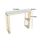 Glam Oval Bar Set Storage 1/2/3 Pieces Stone Counter Height Set in Gold Clearhalo 'Bar Furniture' 'furn' 'furn_home_bar_bar_sets' 'Furniture' 'Home Bars & Bar Sets' 'home_bar_bar_sets' 'Kitchen & Dining Furniture' 5393405