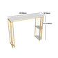 Glam Oval Bar Set Storage 1/2/3 Pieces Stone Counter Height Set in Gold Clearhalo 'Bar Furniture' 'furn' 'furn_home_bar_bar_sets' 'Furniture' 'Home Bars & Bar Sets' 'home_bar_bar_sets' 'Kitchen & Dining Furniture' 5393409