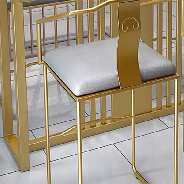 Set di tavoli da bar di lusso tradizionale 1/3/5 pezzi con una base d'oro