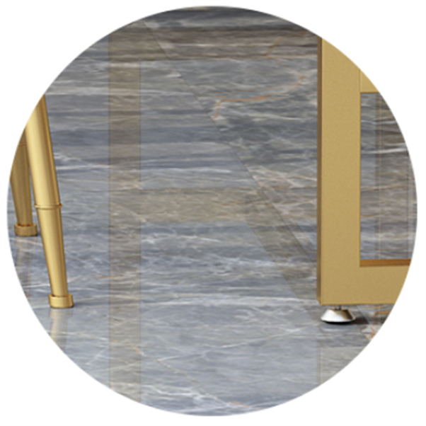 1/2/7 pièces Glam Glam Iron Bar Table Recangle Recangle Bistro en marbre en faux marbre avec repose-pied