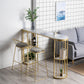 1/2/3 pièces de table de bar en marbre set glamour mate finition tabouret de bar et table de table