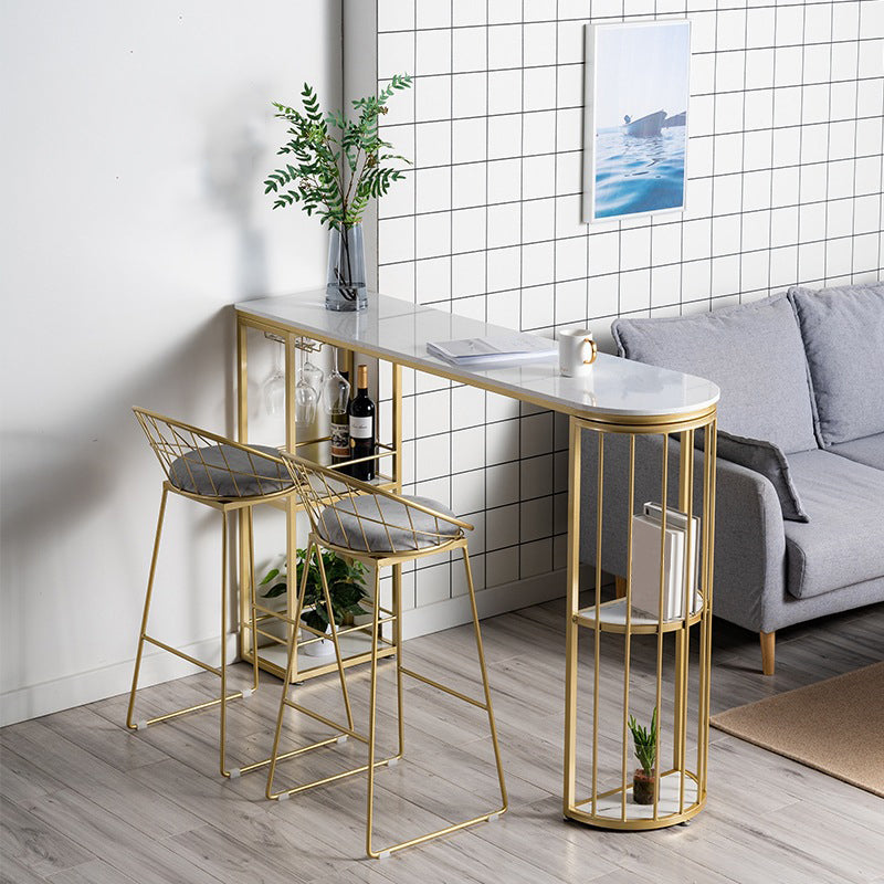 1/2/3 pièces de table de bar en marbre set glamour mate finition tabouret de bar et table de table