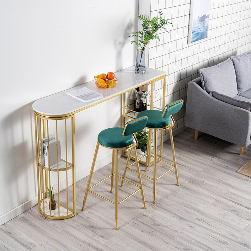 1/2/3 pièces de table de bar en marbre set glamour mate finition tabouret de bar et table de table