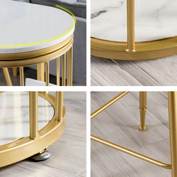 1/2/3 pièces de table de bar en marbre set glamour mate finition tabouret de bar et table de table