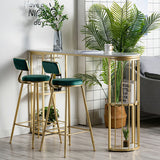 1/2/3 pièces de table de bar en marbre set glamour mate finition tabouret de bar et table de table