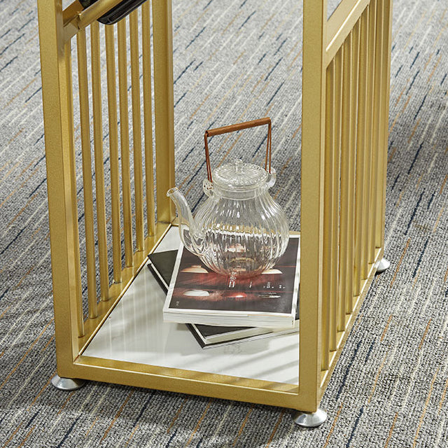 Mesa de barra de rectángulo de mármol de lujo juego 1/2 piezas de mesa con taburetes altos