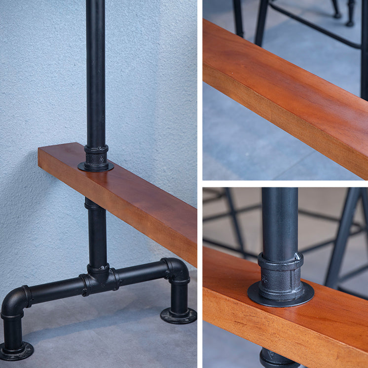 Industrial Bar Table Set 1/9 Pieces Counter Set with Black Base Clearhalo 'Bar Furniture' 'furn' 'furn_home_bar_bar_sets' 'Furniture' 'Home Bars & Bar Sets' 'home_bar_bar_sets' 'Kitchen & Dining Furniture' 5393570