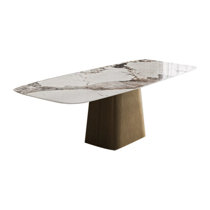 Set tavolo da pranzo moderno per la casa Set tavolo da pranzo in pietra sinterizzata da 1/4/5/7 pezzi