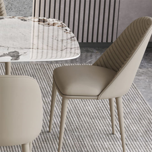 Set tavolo da pranzo moderno per la casa Set tavolo da pranzo in pietra sinterizzata da 1/4/5/7 pezzi