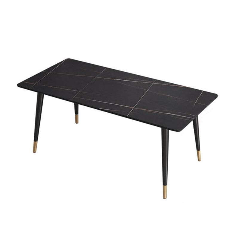 Rectangle Modern Dinette Set 1/4/5 Pieces Black Base Indoor Dining Table Set Clearhalo 'Dining Room Sets' 'Dining Tables & Seating' 'dining_room_set' 'furn' 'furn_dining_room_set' 'Furniture' 'Kitchen & Dining Furniture' 5393615