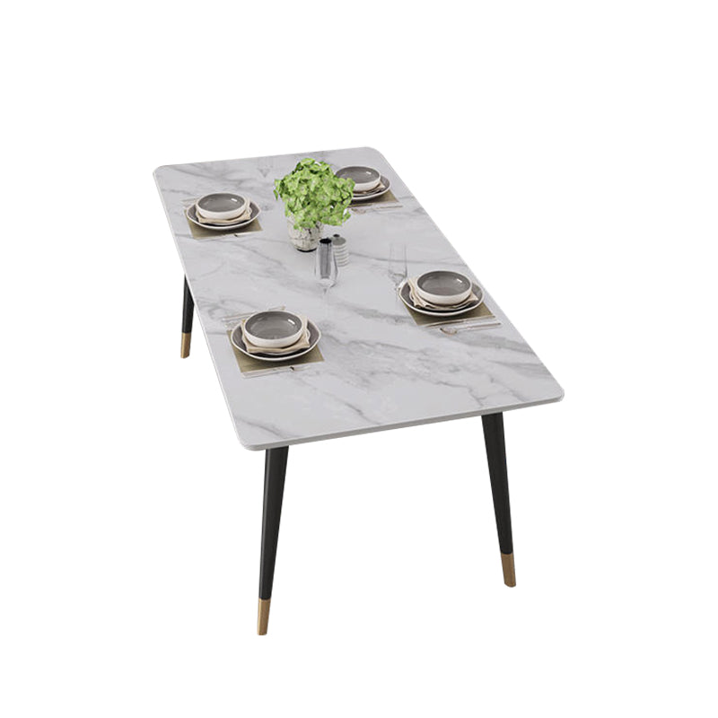 Rectangle Modern Dinette Set 1/4/5 Pieces Black Base Indoor Dining Table Set Clearhalo 'Dining Room Sets' 'Dining Tables & Seating' 'dining_room_set' 'furn' 'furn_dining_room_set' 'Furniture' 'Kitchen & Dining Furniture' 5393616