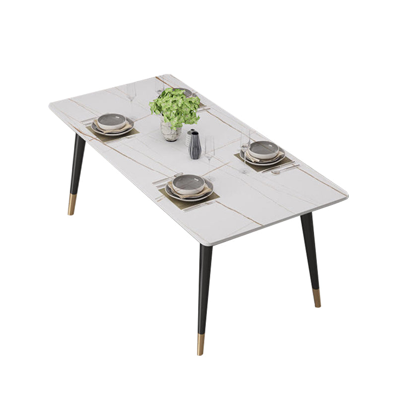 Rectangle Modern Dinette Set 1/4/5 Pieces Black Base Indoor Dining Table Set Clearhalo 'Dining Room Sets' 'Dining Tables & Seating' 'dining_room_set' 'furn' 'furn_dining_room_set' 'Furniture' 'Kitchen & Dining Furniture' 5393618