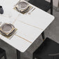 Rectangle Modern Dinette Set 1/4/5 Pieces Black Base Indoor Dining Table Set Clearhalo 'Dining Room Sets' 'Dining Tables & Seating' 'dining_room_set' 'furn' 'furn_dining_room_set' 'Furniture' 'Kitchen & Dining Furniture' 5393625