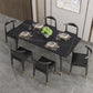 Rectangle Modern Dinette Set 1/4/5 Pieces Black Base Indoor Dining Table Set Clearhalo 'Dining Room Sets' 'Dining Tables & Seating' 'dining_room_set' 'furn' 'furn_dining_room_set' 'Furniture' 'Kitchen & Dining Furniture' 5393628