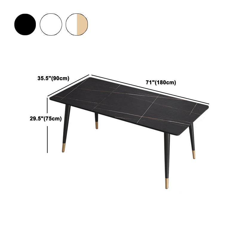 Rectangle Modern Dinette Set 1/4/5 Pieces Black Base Indoor Dining Table Set Clearhalo 'Dining Room Sets' 'Dining Tables & Seating' 'dining_room_set' 'furn' 'furn_dining_room_set' 'Furniture' 'Kitchen & Dining Furniture' 5393634