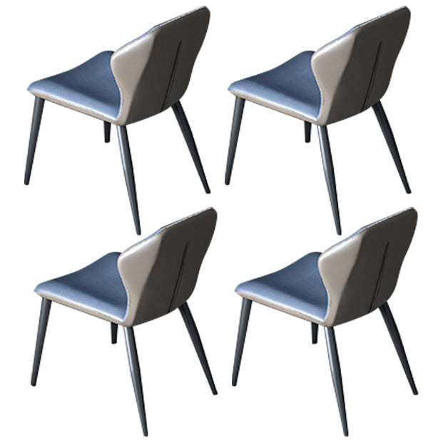 Contemporary Sintered Stone Rectangle Table Set 1/4/7 Pieces Dining Set 4 Blue Chairs Clearhalo 'Dining Room Sets' 'Dining Tables & Seating' 'dining_room_set' 'furn' 'furn_dining_room_set' 'Furniture' 'Kitchen & Dining Furniture' 5393640