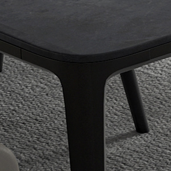 Contemporary Sintered Stone Rectangle Table Set 1/4/7 Pieces Dining Set Clearhalo 'Dining Room Sets' 'Dining Tables & Seating' 'dining_room_set' 'furn' 'furn_dining_room_set' 'Furniture' 'Kitchen & Dining Furniture' 5393647