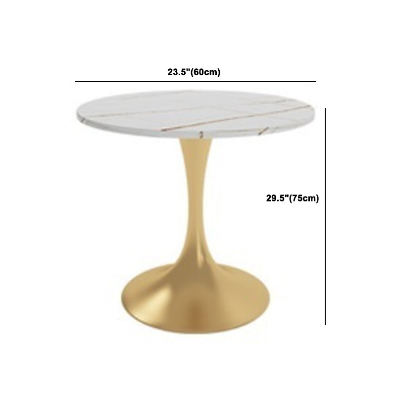 Set da pranzo nordico da 1/3/5 pezzi Tavolo da pranzo rotondo in pietra per sala da pranzo